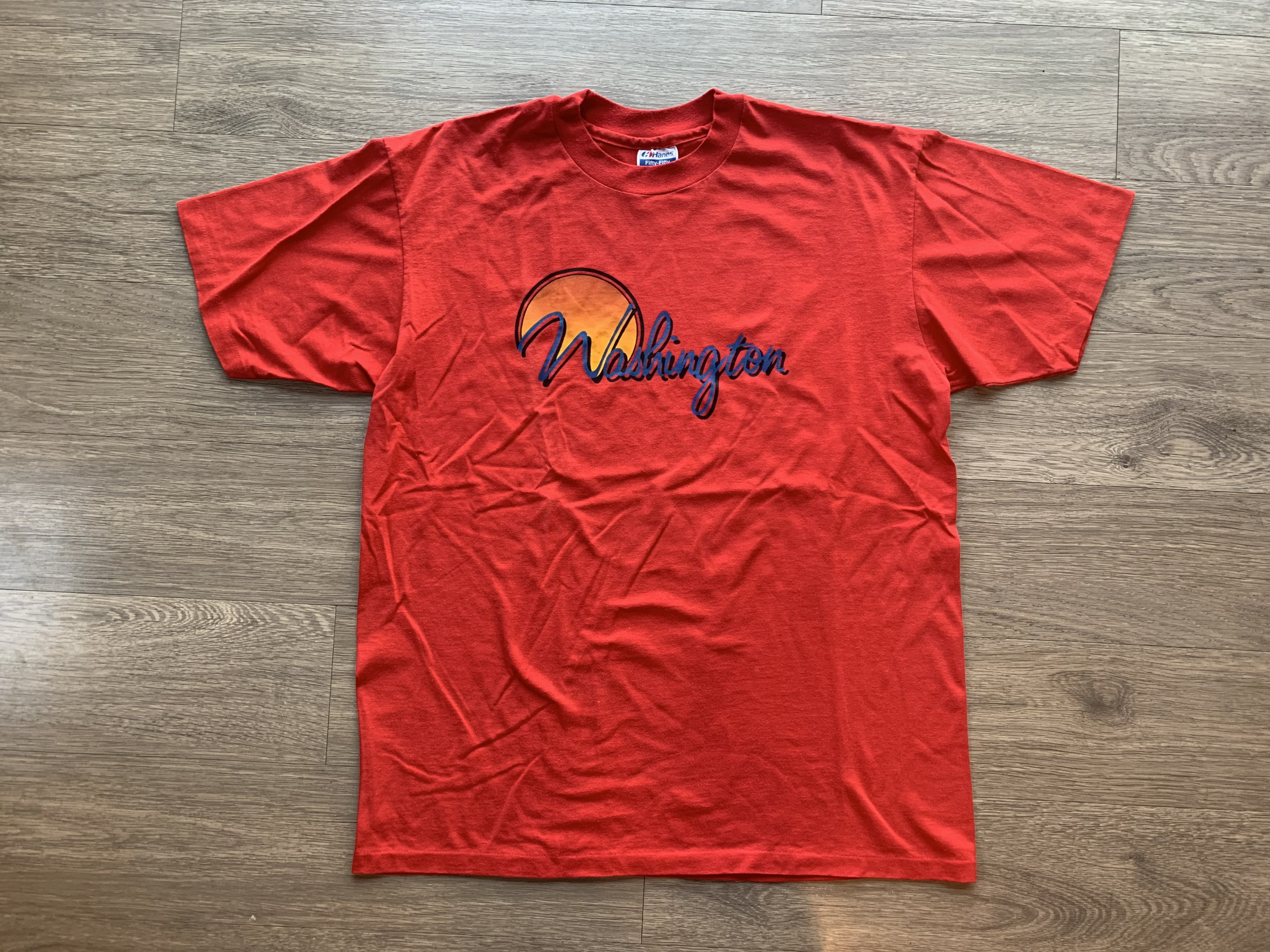 Vintage Deadstock Washington XL Hanes Red Single Stitch T Shirt - Etsy