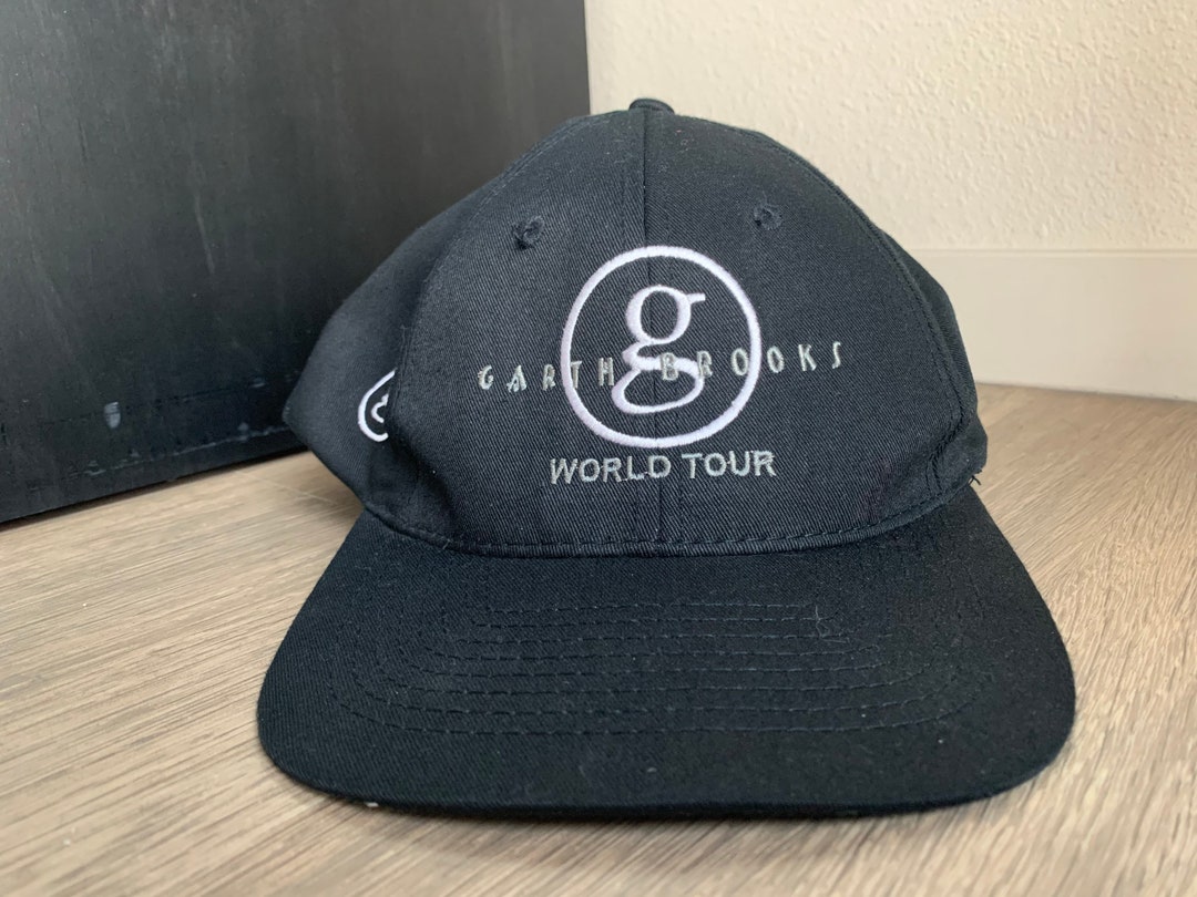 Vintage Garth Brooks World Tour Black Snapback Hat