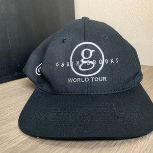 Vintage Garth Brooks World Tour Black Snapback Hat
