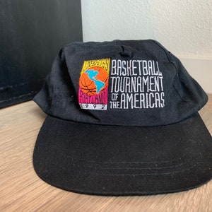 Vintage 1992 Basketball Tournament of the Americas Portland McDonalds Black Nylon Snapback Size Small