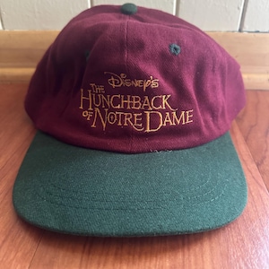 Vintage Disneys the Hunchback of Notre Dame Maroon Strapback Hat