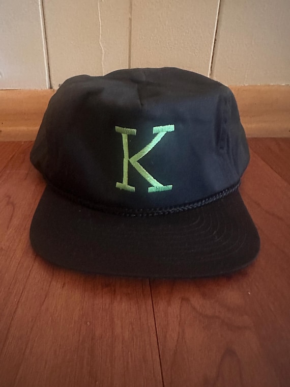 Vintage Kermit the Frog K Sesame Street Leather Strap Hat