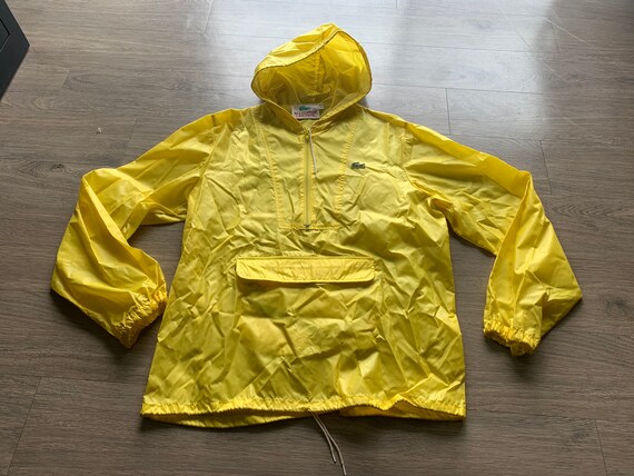 Vintage Alligator Lacoste Yellow Anorak Rain Jack… - image 5