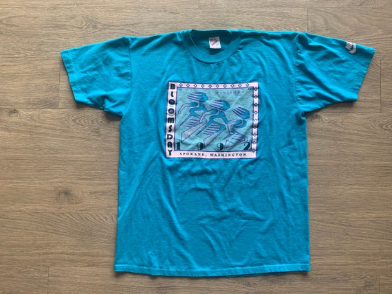 Vintage Bloomsday Race Finisher Teal Nike 1992 Si… - image 1