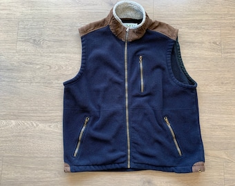 Vintage Orvis Size Large Navy Full Zip Vest