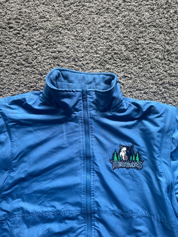 Vintage Blue Reversible Minnesota Timberwolves In… - image 2