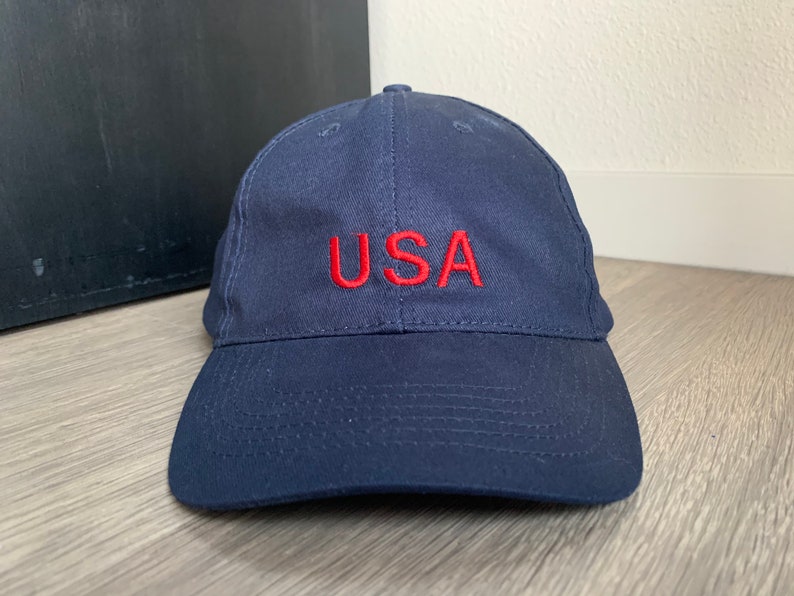 Vintage USA Navy Strapback Hat - Etsy