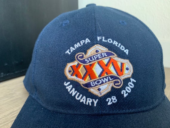 Vintage Tampa Bay Super Bowl XXXV Navy Snapback H… - image 2