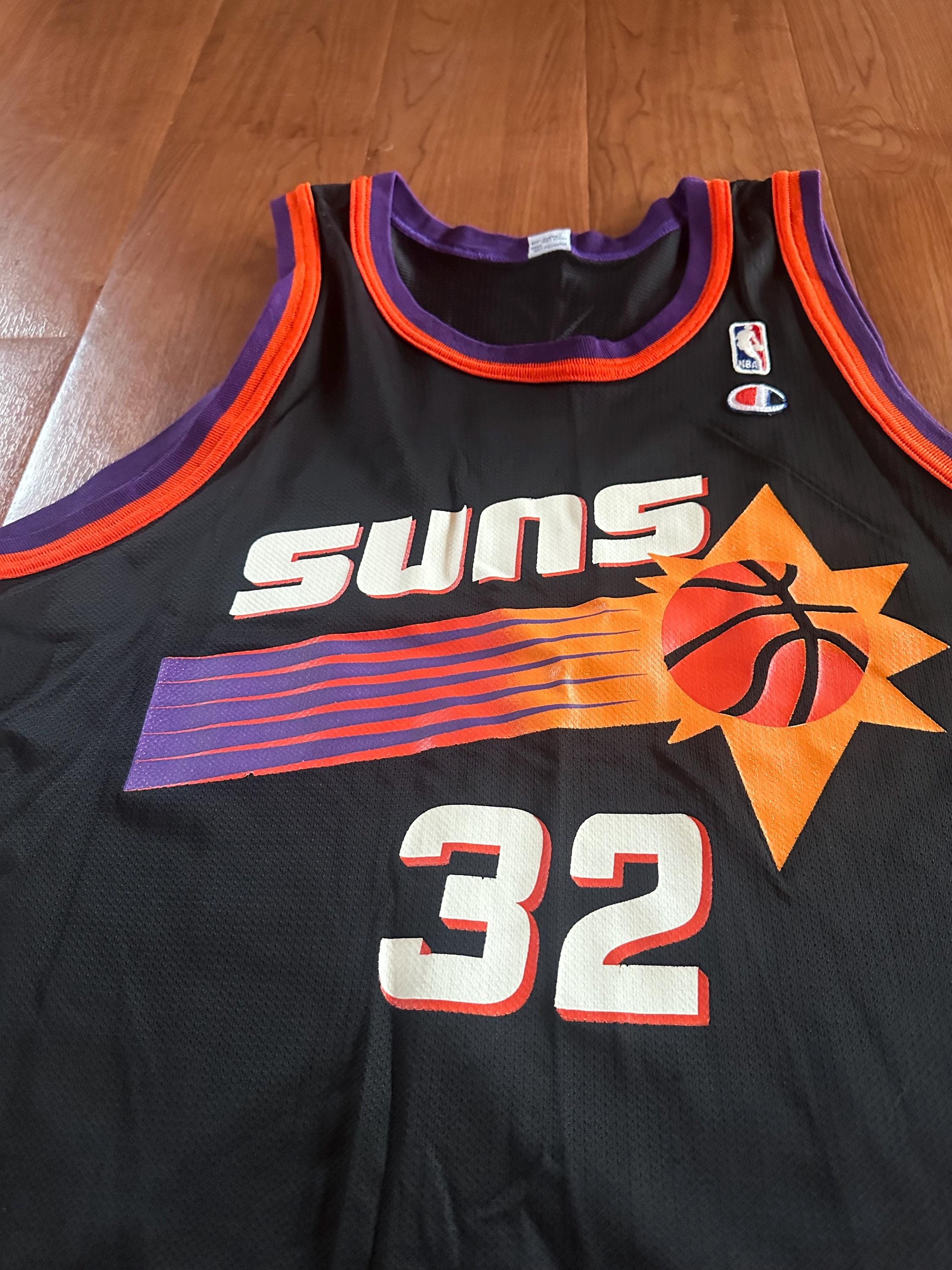 Vintage Jason Kidd Phoenix Suns Black Size 48 XL Champion Jersey