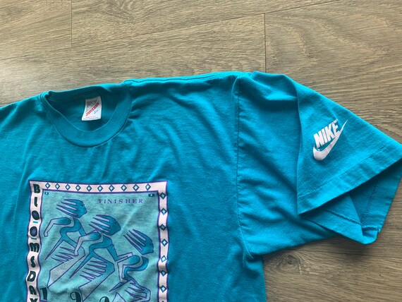 Vintage Bloomsday Race Finisher Teal Nike 1992 Si… - image 3