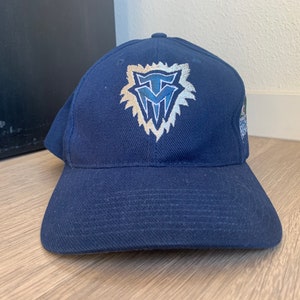 Vintage Minnesota Timberwolves Navy Strapback Hat Wolf Hat