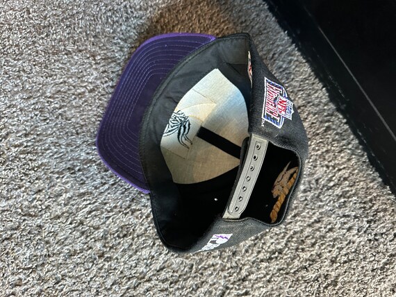 Vintage Minnesota Vikings Black Purple Pro Player NFL Snapback Hat
