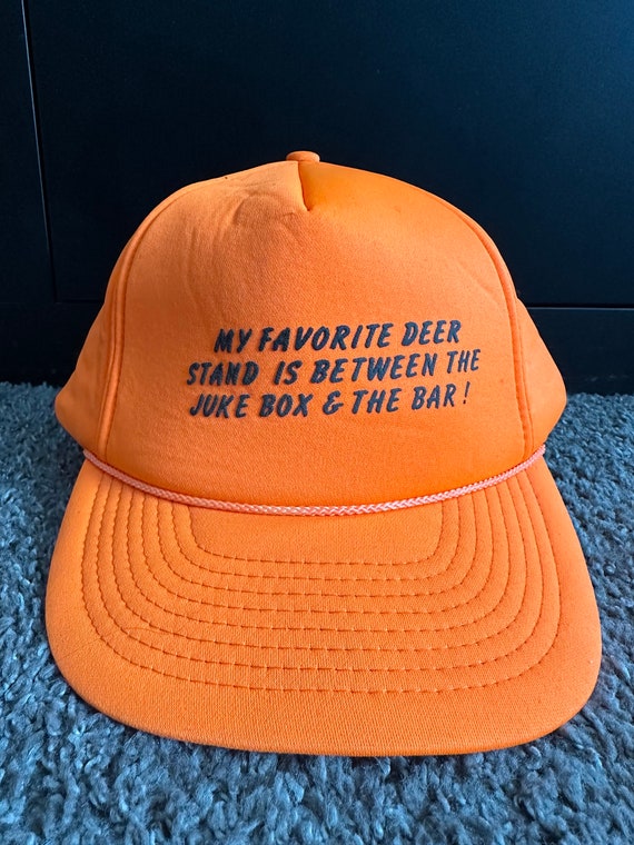 Vintage Blaze Orange Snapback Pabst Beer Buck Blaze Orange Hat