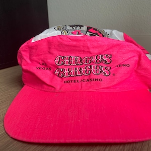 Vintage Circus Circus Hotel and Casino LV Reno Pink Nylon Snapback Hat