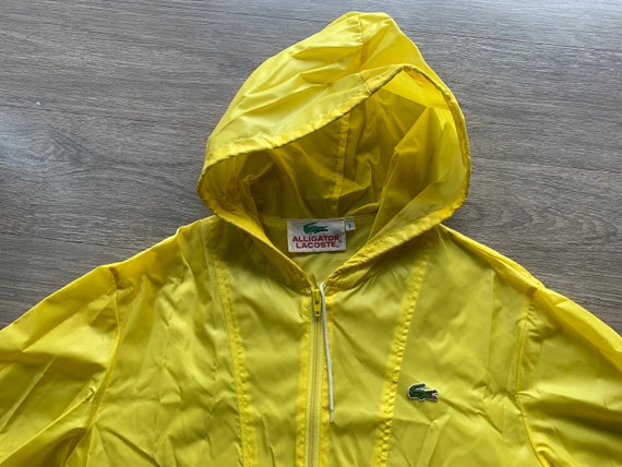 Vintage Alligator Lacoste Yellow Anorak Rain Jack… - image 2