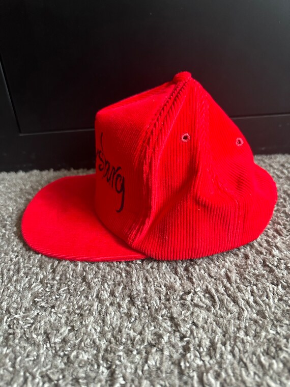 Vintage Red Gettysburg Corduroy Strapback Hat - image 2