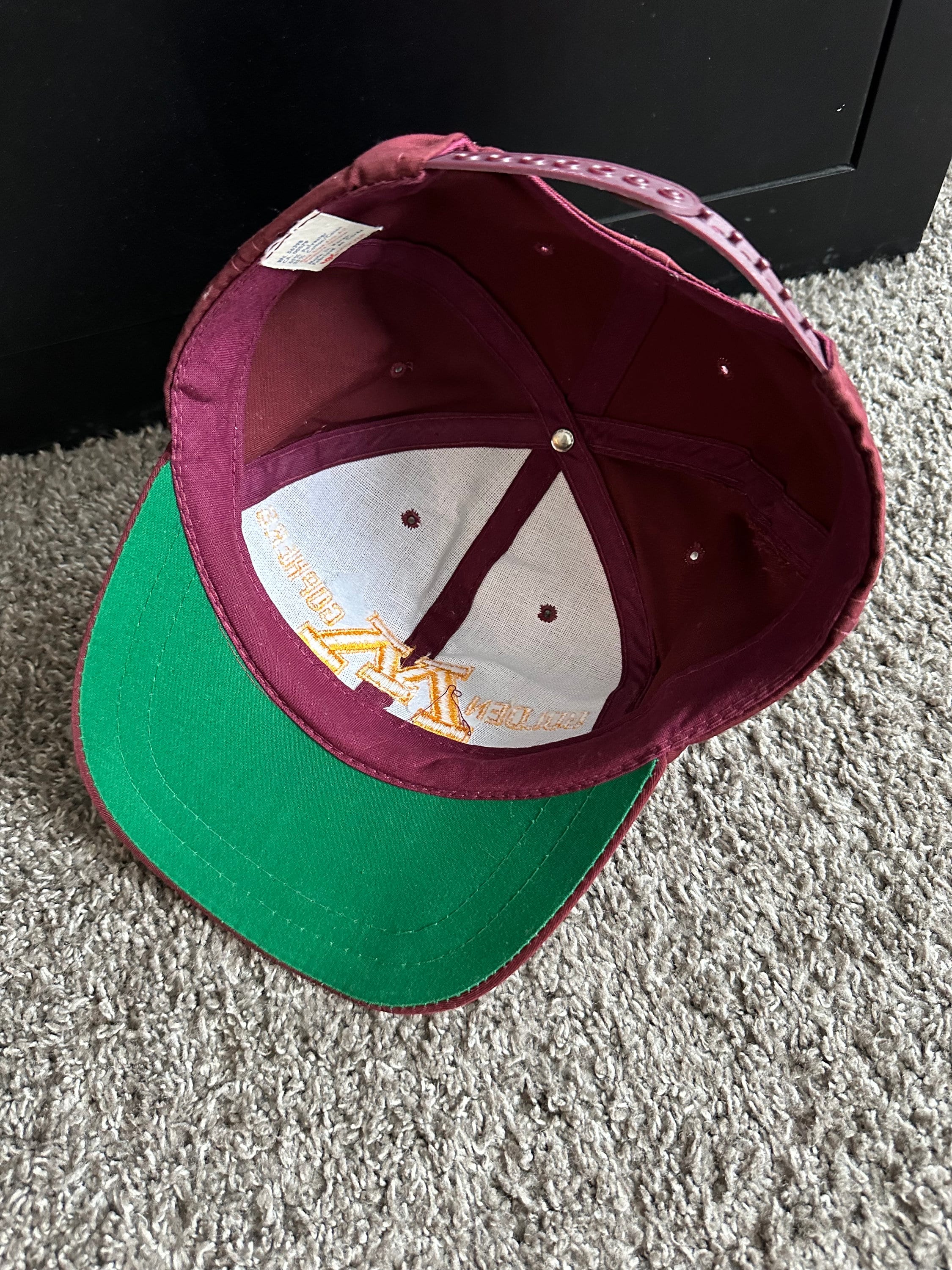 Vtg University Of Minnesota Maroon Cream Silicone Graphic Latex Swim Cap Minnesota Retro Bar Snapback – The Game Caps main image 2