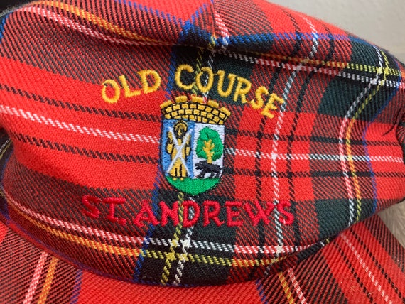 Vintage St. Andrews Red Plaid Home of Golf Rare S… - image 2