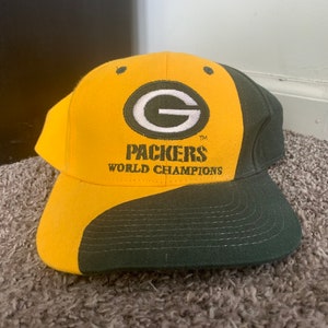 Vintage Green Bay Packers NFL World Champions Cheese Snapback Hat