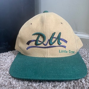 Vintage Ducks Unlimited Little Crow Team DU Tan and Green Snapback Hat