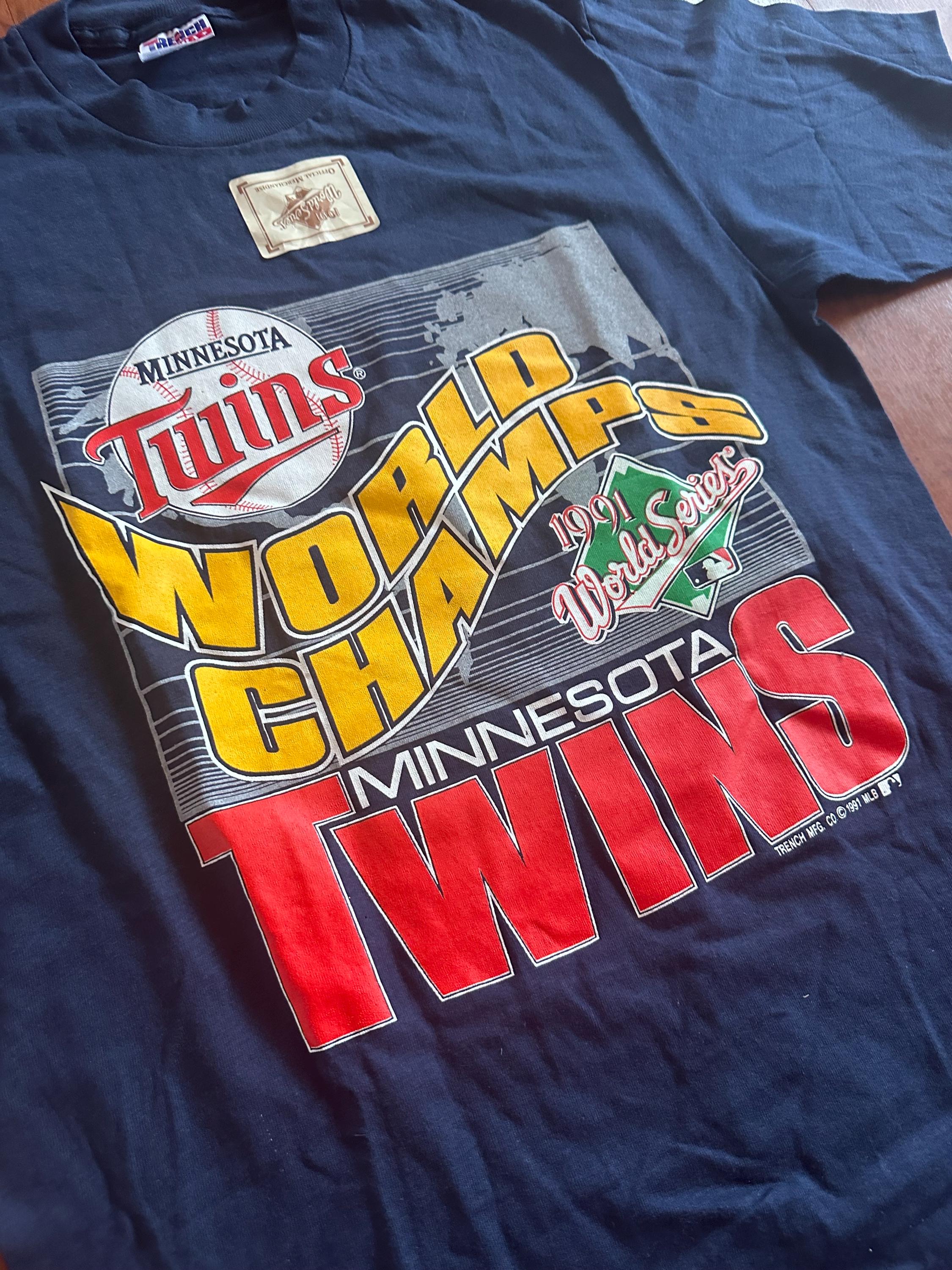 Vintage 1991 World Series Champs T Shirt Twins L With Tags - Etsy