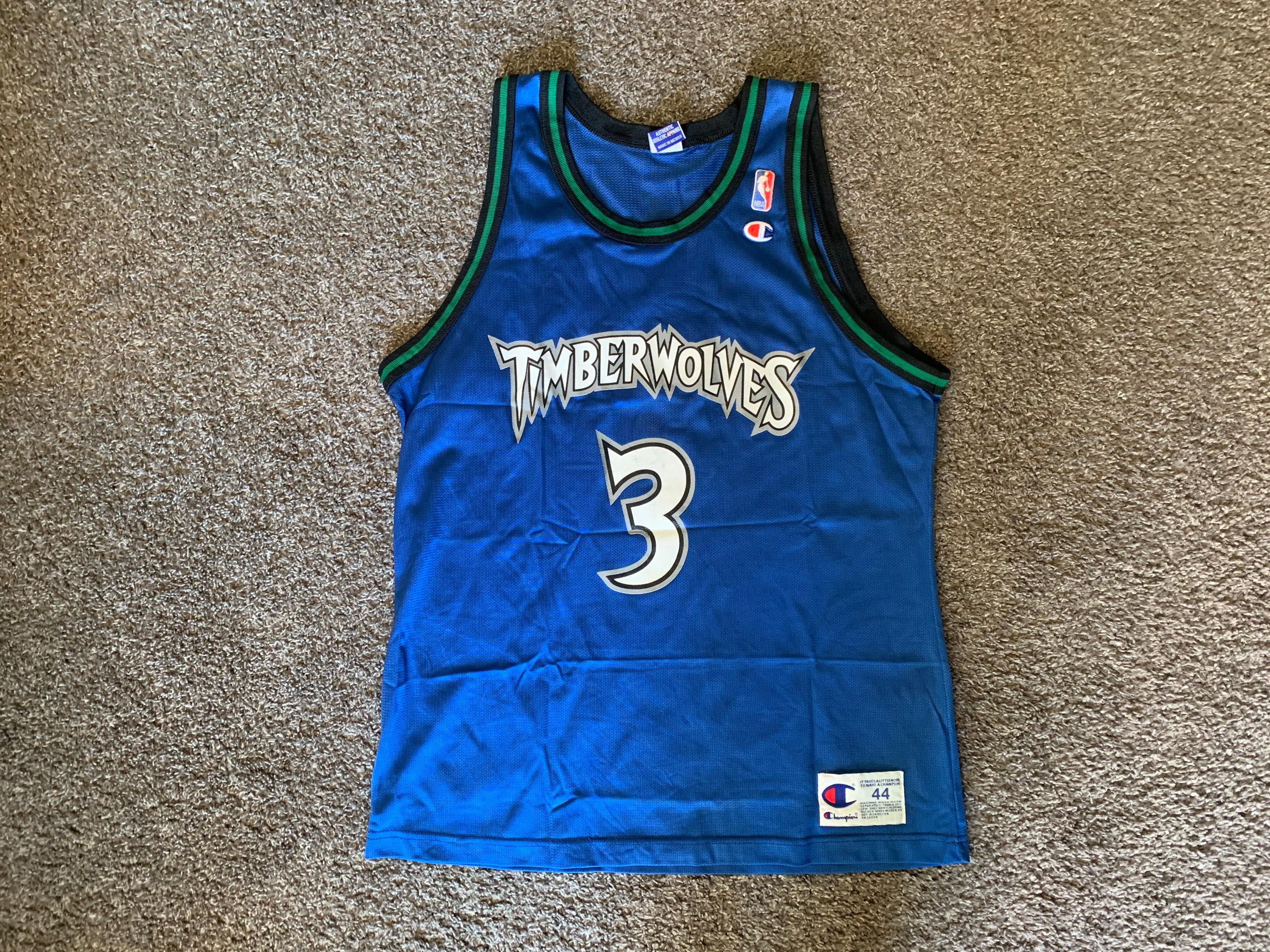 Men's Adult Vintage Tom Gugliotta Minnesota Timberwolves NBA Jersey Size 48