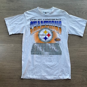 Vintage Pittsburgh Steelers 1994 AFC Conference Champions T Shirt Size Large Deadstock