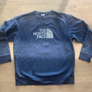Vintage The North Face Navy Crewneck Sweatshirt Size Large