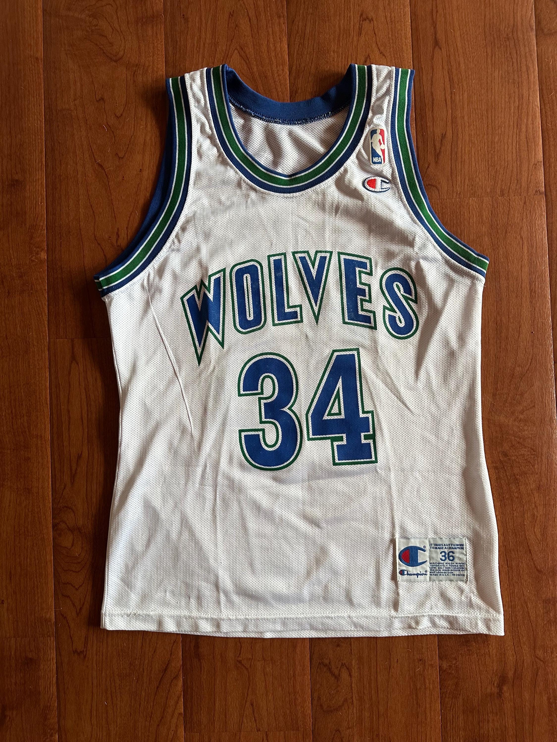 Vintage Minnesota Timberwolves Isaiah Rider Size Medium 36 White