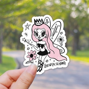 Bichota Season Sticker, Mañana Será Bonito, Pink Hair Karol G Bichota Vinyl Sticker, Gift Idea