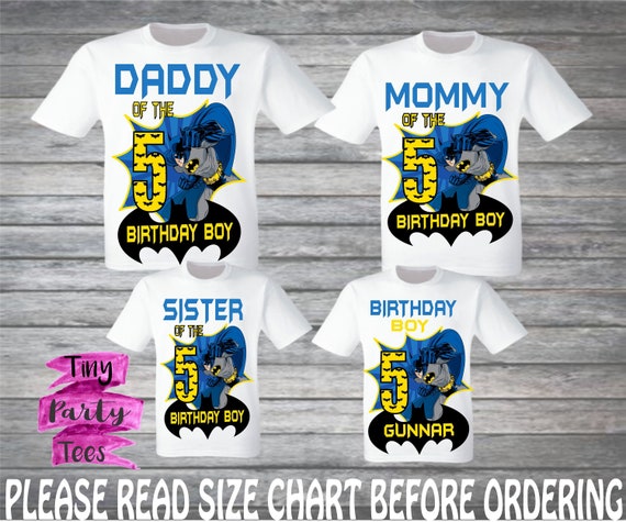 Batman Personalized Family Birthday Shirts Customage And Etsy - roblox personalized birthday shirt girl boy cusompartyany etsy