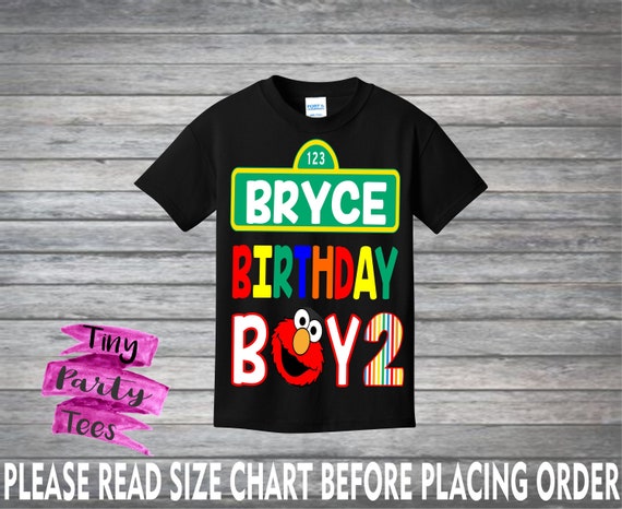 Elmo Personalized Birthday Shirt Boy Or Girl Any Age Any Etsy