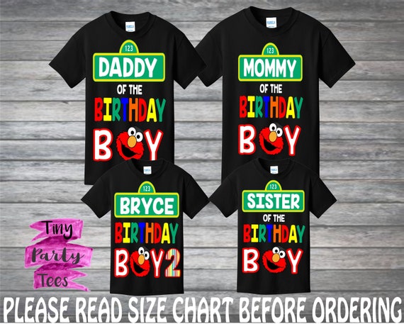 Elmo Personalized Birthday Shirt Boy Or Girl Any Age Any Etsy - elmo roblox t shirt