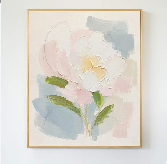Abstract Botantical Grandmillennial Art: Modern Southern Hand Painted (Download) - Stella