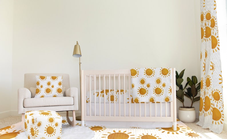 Rug Floor Cover with Non Skid Mat Nursery Decor Baby Shower Gift Gender Neutral Woven Play Mat in Sunshine Free Shipping