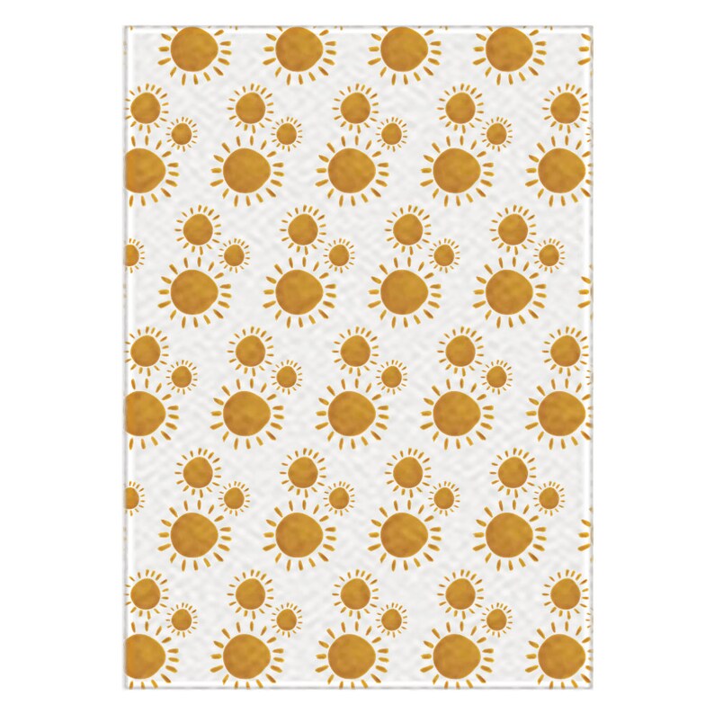Rug Floor Cover with Non Skid Mat Nursery Decor Baby Shower Gift Gender Neutral Woven Play Mat in Sunshine Free Shipping