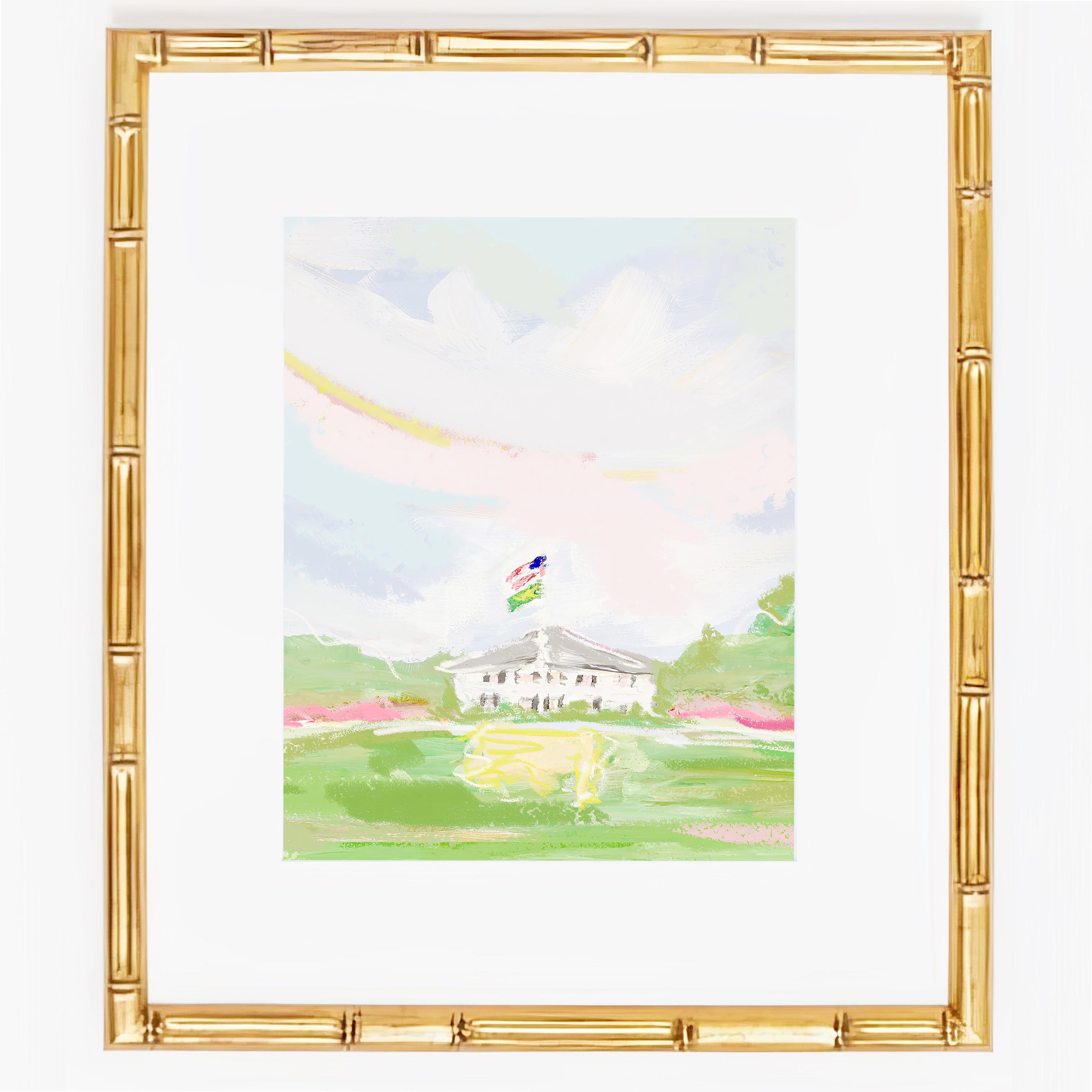 Grandmillenial Masters Golf Wall Art | Nursery Pastel Landscape Digital Art Print | Vintage Oil Painting -  Augusta I by Abby Matthews