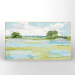 Grandmillenial Frame TV Art | Nursery Pastel Wildflower Blue Digital Art Print | Floral Vintage Oil Painting -  Josephine by Abby Matthews