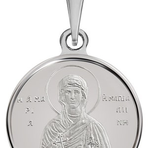 Saint Mary Magdalene Fine Silver Medal Pendant Necklace 0.05 oz 16 mm
