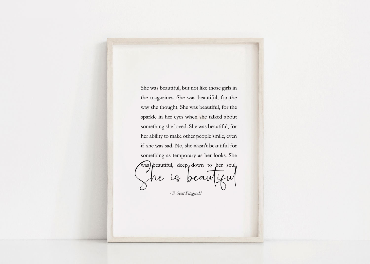 She Is Beautiful Printable F Scott Fitzgerald Quote Prints Etsy She Is Beautiful Printable F Scott Fitzgerald Quote Prints Etsy