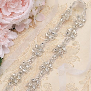 Gia Bridal Belt - Bridal Belt, Bridal Sash, Wedding Dress Belt, Rhinestone Belt, Wedding Belt, Crystal Belt, Bridesmaid Belt, Wedding Sash