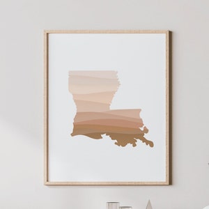 Louisiana Boho Wall Art - Louisiana Mid Century Modern Wall Art, Minimal Wall Art - Boho Decor / Art Print and Wall Decor