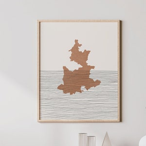 Puebla Art Print - Puebla, Mexiko - Wand Kunst und Dekor, Reise Poster - Estado de Puebla Geschenk
