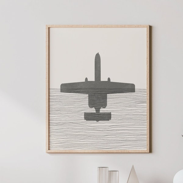 Boho A-10 Print - A-10 Wall Art / Decor, Minimalistische Poster, A-10 Wrattenzwijn Illustratie, Militaire Piloot Gift Idee