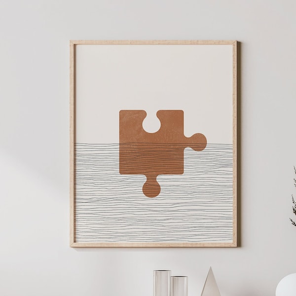 Minimalist Puzzle Wall Art - Etsy