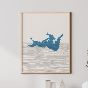 Sardis Lake Art - Boho Sardis Lake Print, Sardis Lake Oklahoma Decor - Lakehouse Wall Art, Gift Idea