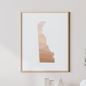 Delaware Boho Wall Art - Delaware Mid Century Modern Wall Art, Minimal Wall Art - Boho Decor / Art Print and Wall Decor