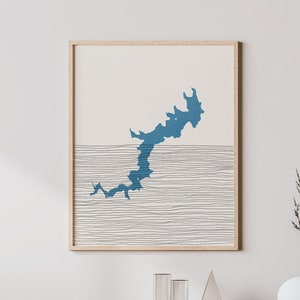 Lake Wallenpaupack Art - Boho Lake Wallenpaupack Print, Lake Wallenpaupack Pennsylvania Decor - Lakehouse Wall Art, Gift Idea