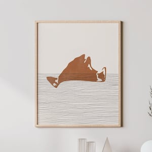 Martha’s Vineyard Art Print - Boho Martha’s Vineyard Wall Art and Decor, Travel Poster, Marthas Vineyard Map Silhouette and Gift Idea