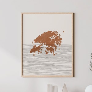 Hong Kong Print - Boho Hong Kong Wall Art and Decor, Country Travel Poster, Hong Kong Map Silhouette and Gift Idea